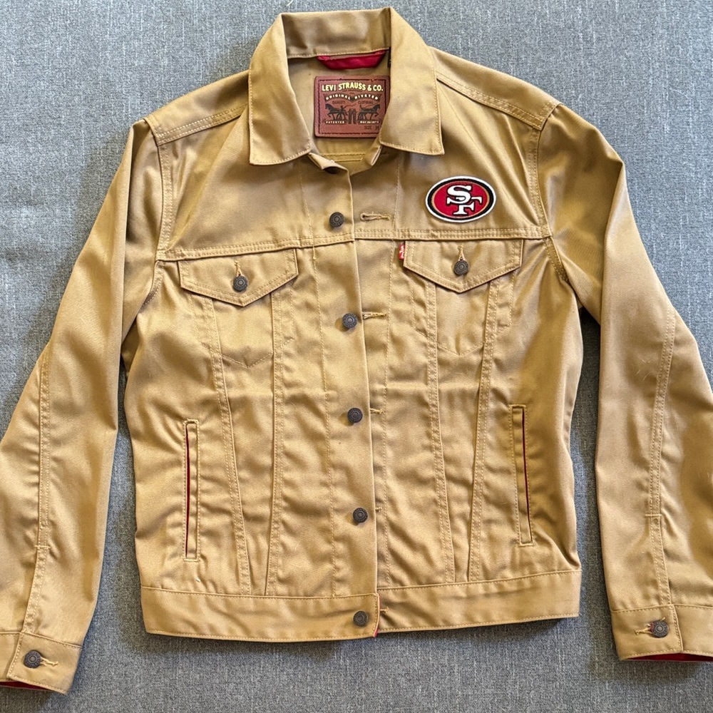 Levi's Tan Bomber Jacket with Logo Patch
